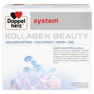 KOLLAGEN BEAUTY Peptides de collagène + extrait d’açaï + biotine + zinc 30 flacons